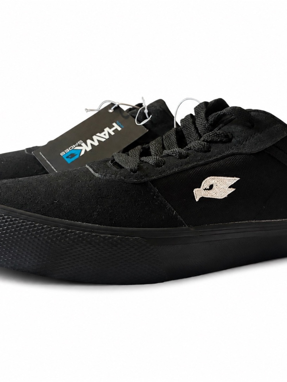 Tony Hawk Black Low-Top Skate Sneakers with Silver Logo